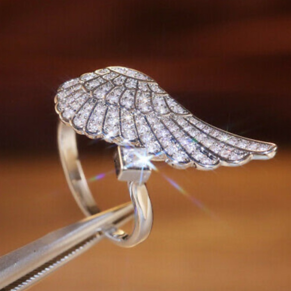 925 Sterling Silver White Sapphire  Ring - Picture 4 of 9